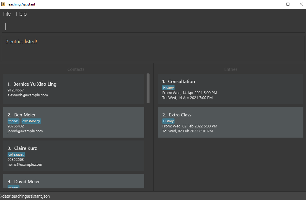 Filter tag example